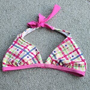 Colorful Plaid Bikini Top